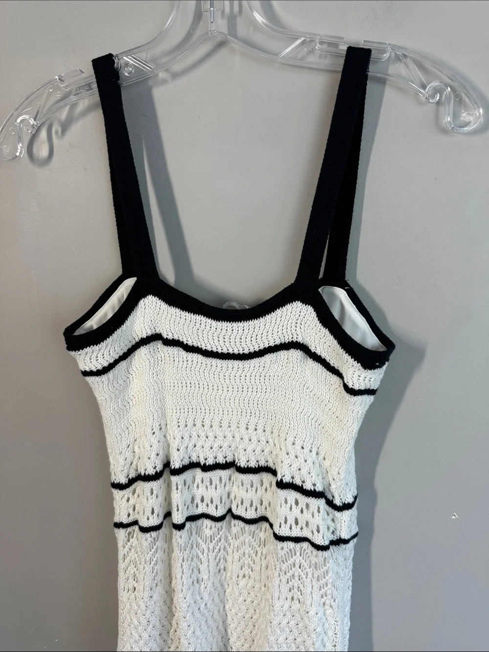 NWT Abercrombie & Fitch Cream Crochet-Style Boho Maxi Dress Size S Summer Vaca